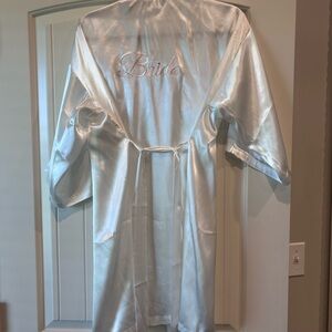 Linea Donatella White Satin Bride Robe